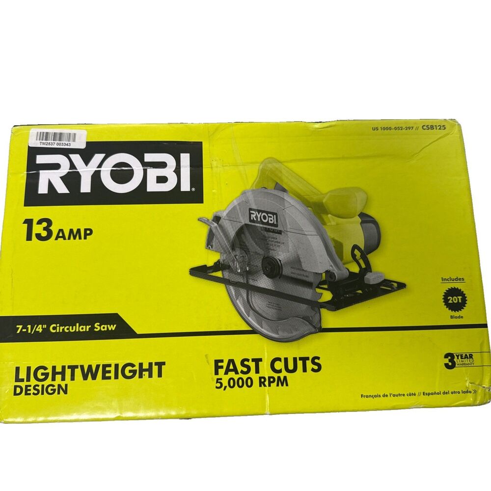 Ryobi 13 Amp Corded 7-1/4 in. Circular Saw CSB125